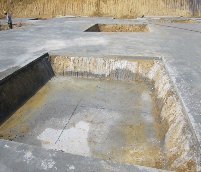 南昌市建筑設(shè)計(jì)研究院總部辦公大樓工程筏板基礎(chǔ)下柱墩找平、彈線(xiàn)